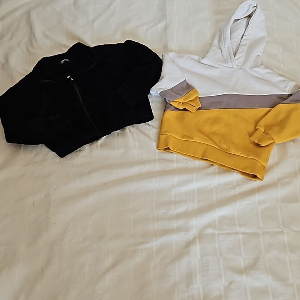 The North Face & Zara Girl's Bundle Fleece Zip-Up & Hoodie Sweater  Jacket 7/8